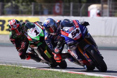 Toprak Razgatlioglu and Jonathan Rea, Catalunya WorldSBK, Superpole Race19 September 2021