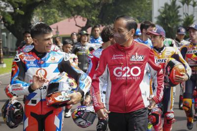 Indonesian President attends MotoGP parade in Jakarta