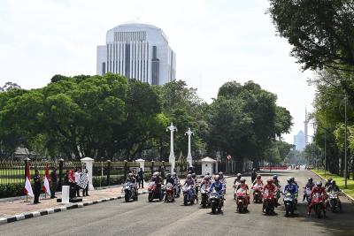 Indonesian President attends MotoGP parade in Jakarta