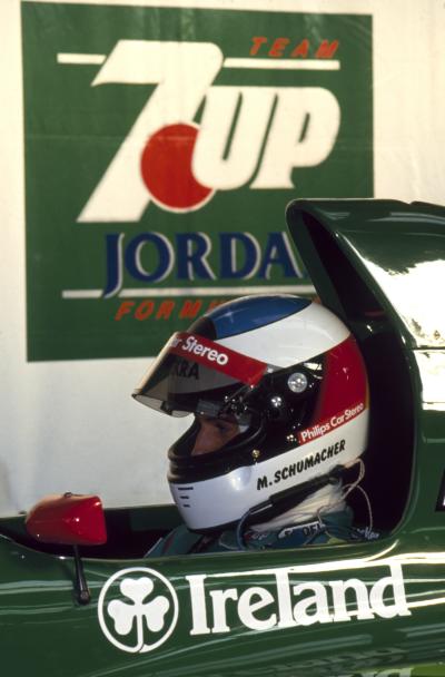 1991 Dunia Formula Satu Championship, Grand Prix Belgia, Spa Francorchamps, 25 Agustus 1991.Michael Schumacher masuk