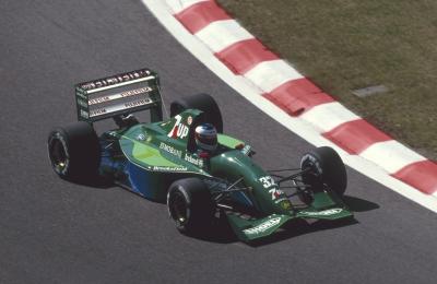 1991 Formula One World Championship, Belgian Grand Prix, Spa Francorchamps, 25th August 1991.Michael Schumacher enters