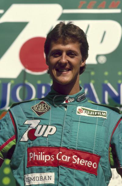 1991 Formula Satu Dunia Championship, Grand Prix Belgia, Spa Francorchamps, 25 Agustus 1991.Michael Schumacher masuk