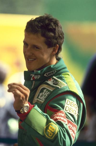 1991 Dunia Formula Satu Championship, Grand Prix Belgia, Spa Francorchamps, 25 Agustus 1991.Michael Schumacher masuk