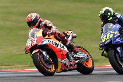 Marquez, Rossi crash, Argentinian MotoGP race