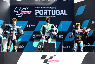 Luca Marini, Remy Gardner, Sam Lowes, Moto2 race, Portuguese MotoGP, 22nd November