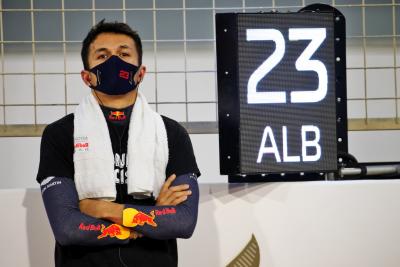 Alexander Albon (THA) Red Bull Racing on the