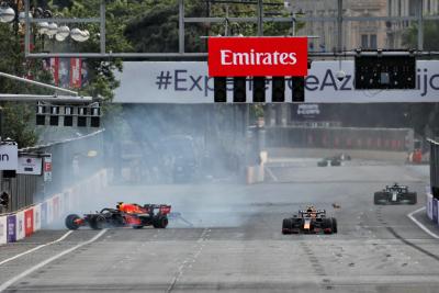 Max Verstappen (NLD) Red Bull Racing RB16B crashed out of the