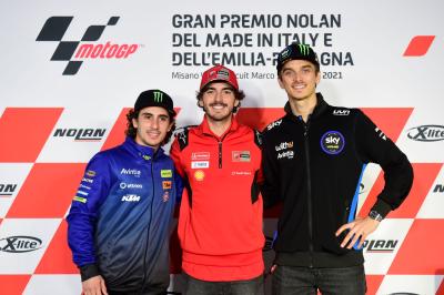 Niccolo Antonelli, Francesco Bagnaia, Luca Marini, MotoGP, MotoGP Emilia-Romagna 23 Oktober