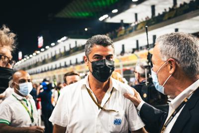 Michael Masi (AUS) FIA Race Director with Chase Carey (USA) on the
