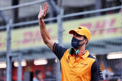 Daniel Ricciardo (AUS) McLaren on the drivers parade.