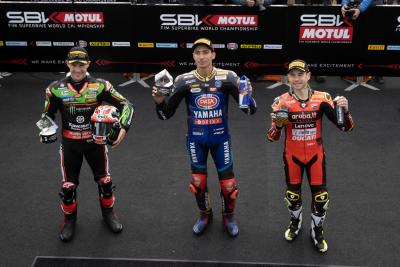 Jonathan Rea, Toprak Razgatlioglu and Alvaro Bautista Superpole, Aragon WorldSBK, 9 April