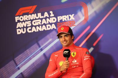 Carlos Sainz Jr (ESP) Ferrari in the post race FIA Press Conference. Formula 1 World Championship, Rd 9, Canadian Grand