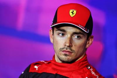 Charles Leclerc (MON) Ferrari in the post qualifying FIA Press Conference. Formula 1 World Championship, Rd 10, British