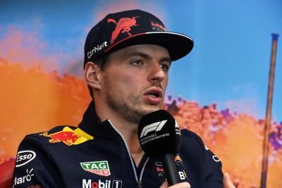 Max Verstappen (NLD) Red Bull Racing in the FIA Press Conference. Formula 1 World Championship, Rd 11, Austrian Grand