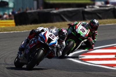 Scott Redding and Alex Lowes, Donington Park WorldSBK race1, 16 July