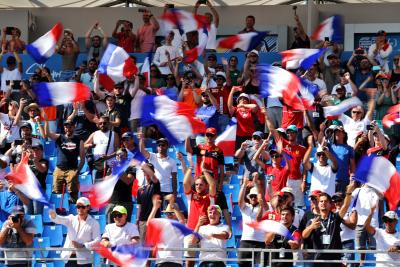 Circuit atmosphere - fans in the grandstand. Formula 1 World Championship, Rd 12, French Grand Prix, Paul Ricard, France,