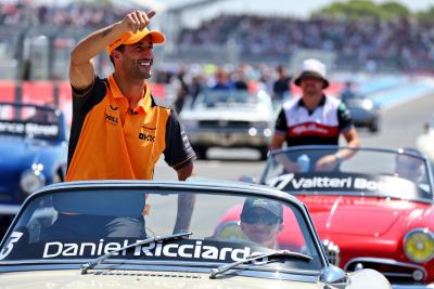 Daniel Ricciardo (AUS) McLaren on the drivers parade. Formula 1 World Championship, Rd 12, French Grand Prix, Paul Ricard,