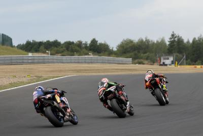 Alvaro Bautista Jonathan Rea, Toprak Razgatlioglu, Czech WorldSBK Race1, 30 July