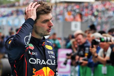 Race winner Max Verstappen (NLD) Red Bull Racing in parc ferme. Formula 1 World Championship, Rd 13, Hungarian Grand Prix,