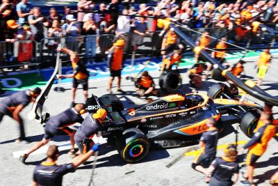 McLaren practices a pit stop. Formula 1 World Championship, Rd 14, Dutch Grand Prix, Zandvoort, Netherlands, Practice