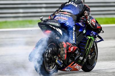 Fabio Quartararo bike tyres spinning, MotoGP, Malaysian MotoGP, 21 October