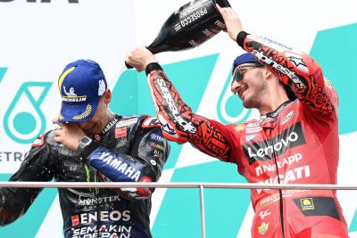 Fabio Quartararo, Francesco] Bagnaia, balapan MotoGP, MotoGP Malaysia, 23 Oktober