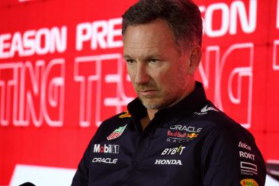 Christian Horner (GBR) Red Bull Racing Team Principal in the FIA Press Conference. Formula 1 Testing, Sakhir, Bahrain, Day