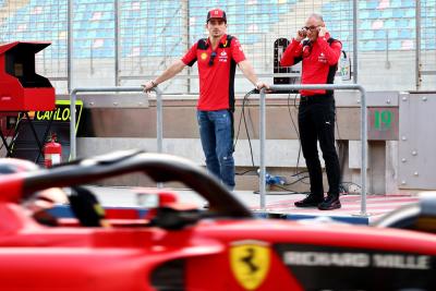 (L to R): Charles Leclerc (MON) Ferrari with David Sanchez (FRA) Ferrari Chief Engineer, Vehicle Concept. Formula 1