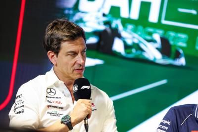 Toto Wolff (GER) Mercedes AMG F1 Shareholder and Executive Director, in the FIA Press Conference. Formula 1 World