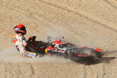 Marc Marquez crash, Portuguese MotoGP. 24 March