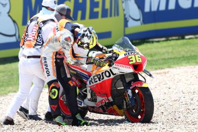 Joan Mir crash, MotoGP race, Grand Prix Of The Americas, 16 April