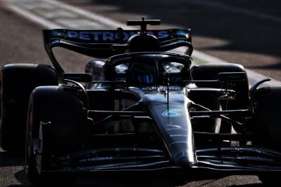 George Russell (GBR) Mercedes AMG F1 W14 in the pits. Formula 1 World Championship, Rd 4, Azerbaijan Grand Prix, Baku