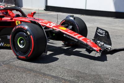 Sprint Shootout winner Charles Leclerc (MON) Ferrari SF-23 arrives in parc ferme with a broken front wing. Formula 1 World