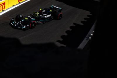 Lewis Hamilton (GBR) Mercedes AMG F1 W14. Formula 1 World Championship, Rd 4, Azerbaijan Grand Prix, Baku Street Circuit,