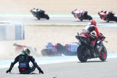 Franco Morbidelli crash, MotoGP, Spanish MotoGP sprint race, 29 April