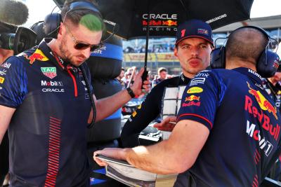 Max Verstappen (NLD) Red Bull Racing with Gianpiero Lambiase (ITA) Red Bull Racing Engineer and Bradley Scanes (GBR) Red