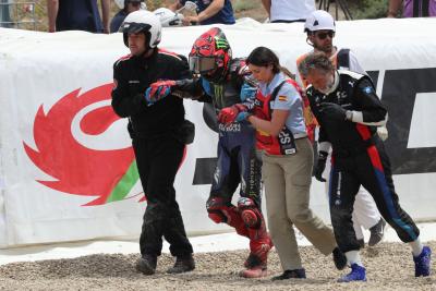 Fabio Quartararo crash, MotoGP race, Spanish MotoGP, 30 April