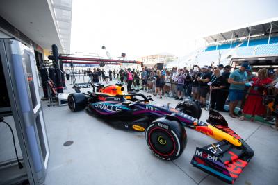 Red Bull Unveil RB19 With Custom Livery In F1 Miami Grand Prix Paddock ...