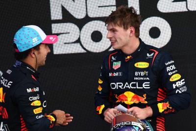 1st place Max Verstappen (NLD) Red Bull Racing RB19, 2nd place Sergio Perez (MEX) Red Bull Racing RB19. Formula 1 World