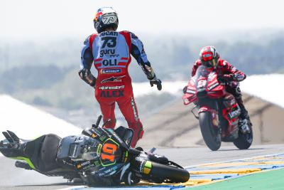 Alex Marquez crash, MotoGP race, French MotoGP, 14 May