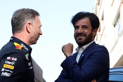 (L to R): Christian Horner (GBR) Red Bull Racing Team Principal with Mohammed Bin Sulayem (UAE) FIA President. Formula 1