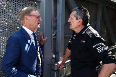 (L to R): Ari Vatanen (FIN) Former World Rally Champion with Guenther Steiner (ITA) Haas F1 Team Prinicipal. Formula 1