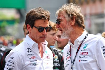 (L to R): Toto Wolff (GER) Mercedes AMG F1 Shareholder and Executive Director with Jim Ratcliffe (GBR) Chief Executive