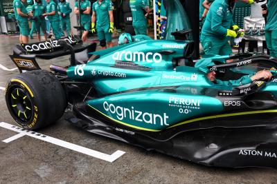 Aston Martin F1 Team Penutup mesin AMR23 dan detail sidepod. Kejuaraan Dunia Formula 1, Rd 9, Grand Prix Kanada,