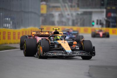 Lando Norris (GBR) McLaren MCL60. Formula 1 World Championship, Rd 9, Canadian Grand Prix, Montreal, Canada, Race Day.
-