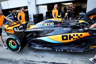 McLaren MCL60 floor, sidepod, and engine cover detail. Formula 1 World Championship, Rd 10, Austrian Grand Prix,