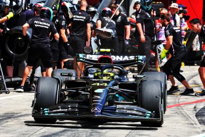 Lewis Hamilton (GBR) Mercedes AMG F1 W14 leaves the pits. Formula 1 World Championship, Rd 10, Austrian Grand Prix,