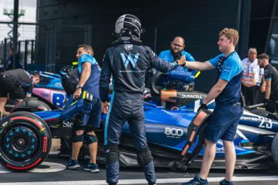 Alexander Albon (THA) Williams Racing FW45 in qualifying parc ferme. Formula 1 World Championship, Rd 11, British Grand