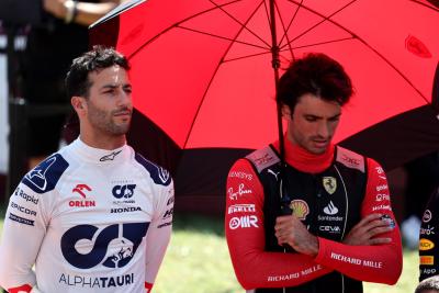 (L to R): Daniel Ricciardo (AUS) AlphaTauri and Carlos Sainz Jr (ESP) Ferrari on the grid. Formula 1 World Championship,