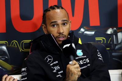 Lewis Hamilton (GBR) Mercedes AMG F1 in the FIA Press Conference. Formula 1 World Championship, Rd 13, Belgian Grand Prix,